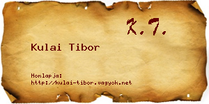 Kulai Tibor névjegykártya